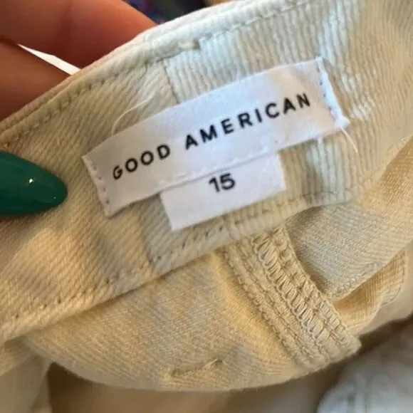 Good American Good Classic Jeans, Bone, 15!