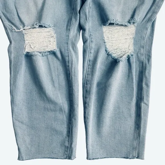 Good American Good Legs Ripped Crop Skinny Jeans in Indigo 148 Plus Size 22