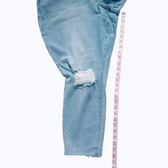 Good American Good Legs Ripped Crop Skinny Jeans in Indigo 148 Plus Size 22