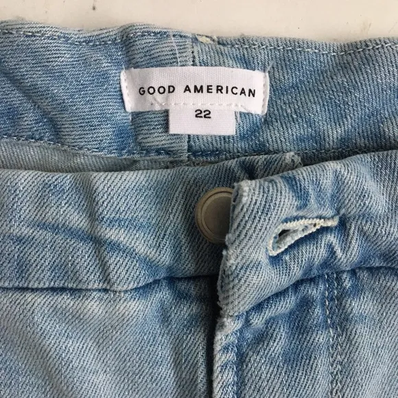 Good American Good Legs Ripped Crop Skinny Jeans in Indigo 148 Plus Size 22