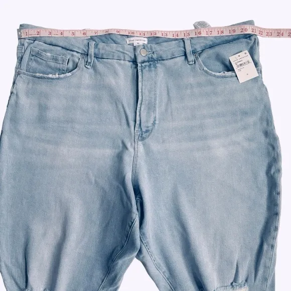 Good American Good Legs Ripped Crop Skinny Jeans in Indigo 148 Plus Size 22