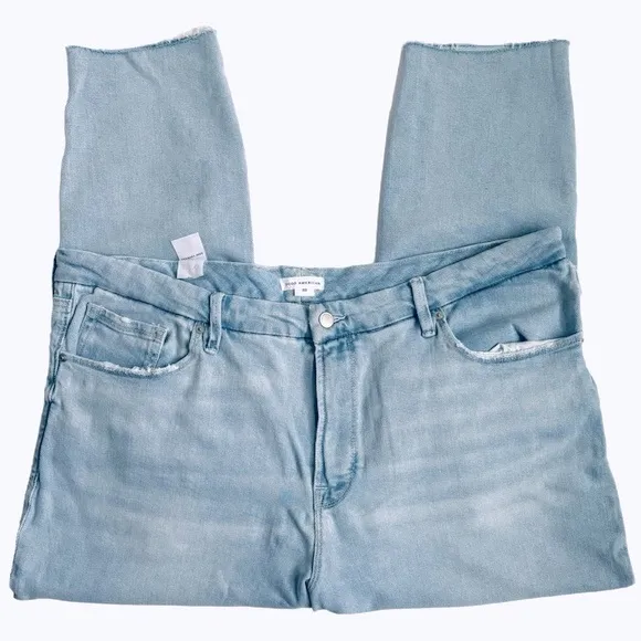 Good American Good Legs Ripped Crop Skinny Jeans in Indigo 148 Plus Size 22