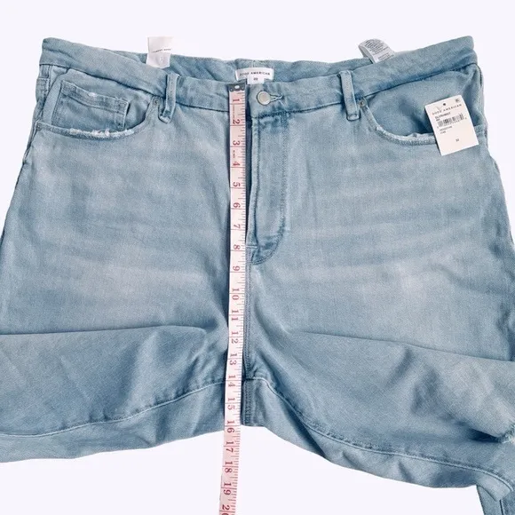 Good American Good Legs Ripped Crop Skinny Jeans in Indigo 148 Plus Size 22