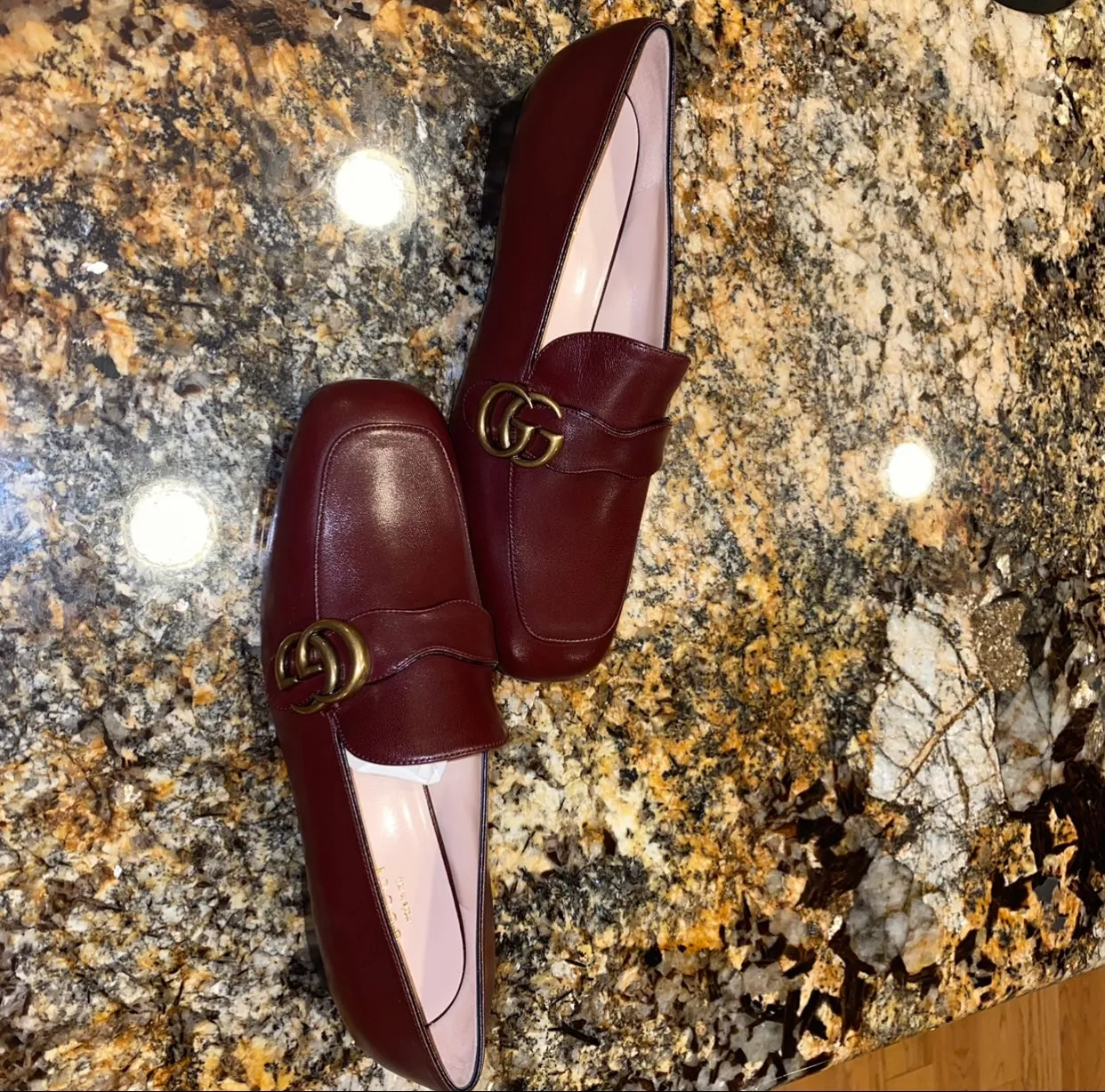 Gucci GG Leather Loafers in Vintage Bordeaux