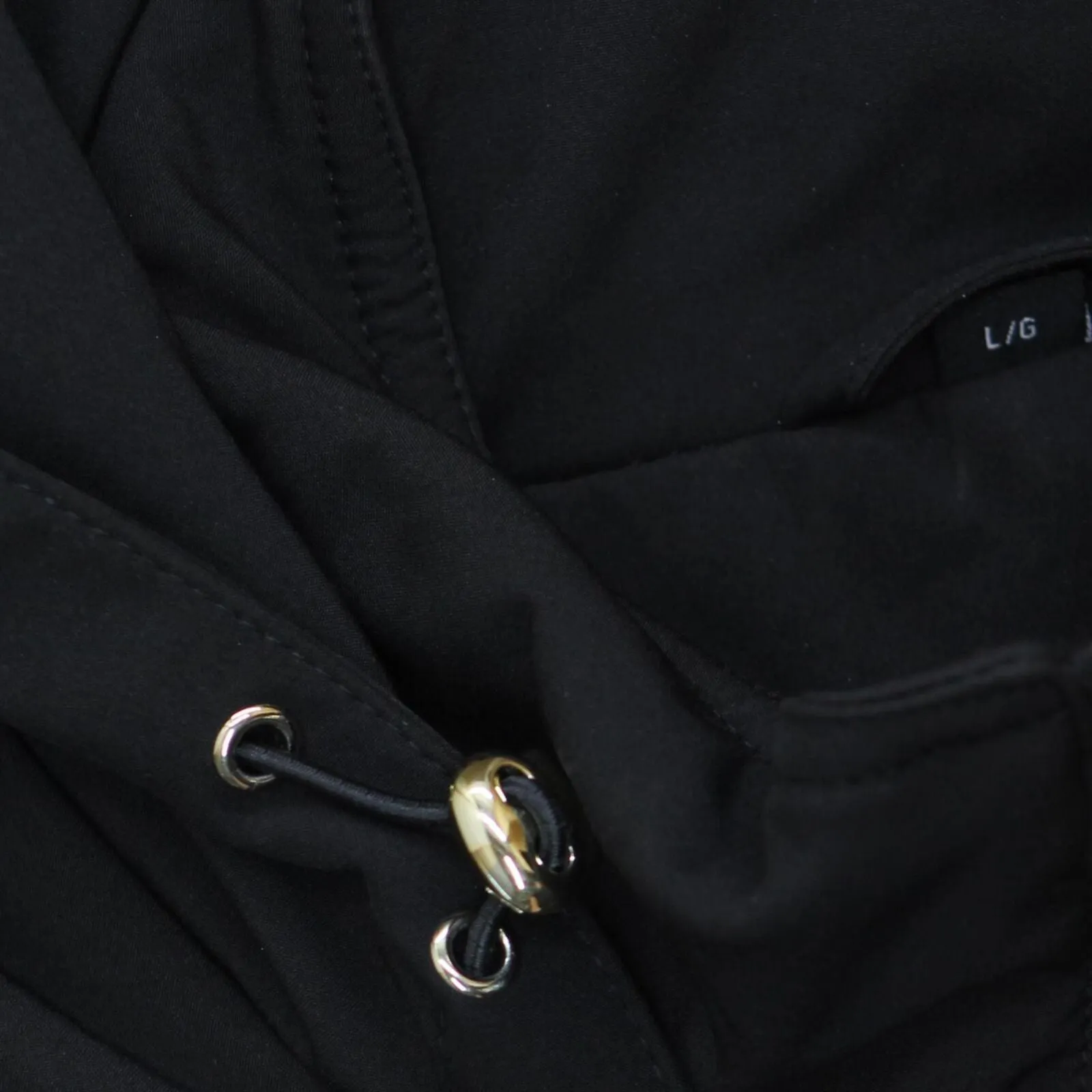 Guess Womens Belted Softshell Jacket with Hood 16710941b64ffa Deep Black L