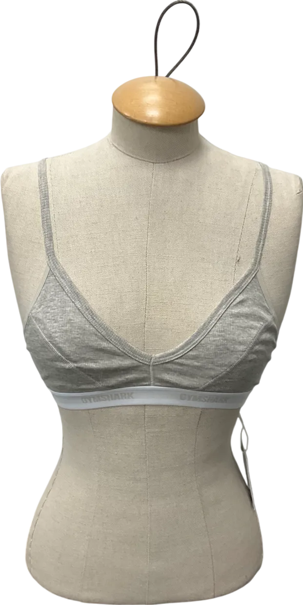 gymshark Grey Ribbed Bralette UK S