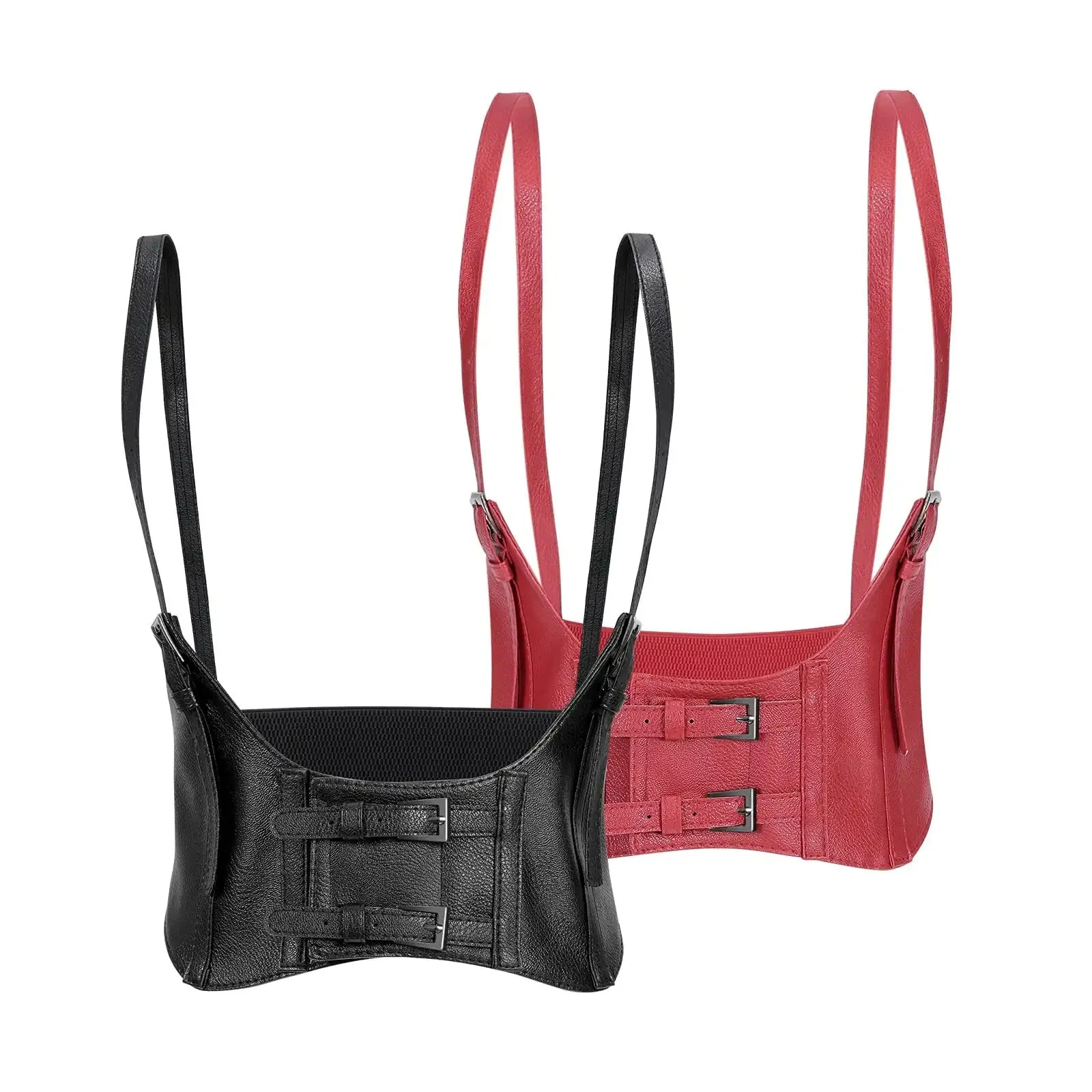 Halloween Women Faux Leather Steampunk Corset Waist Belt