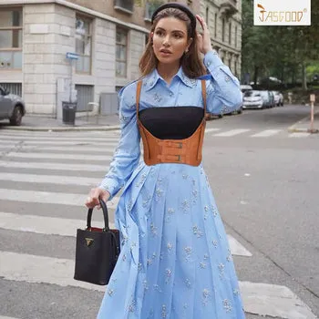 Halloween Women Faux Leather Steampunk Corset Waist Belt