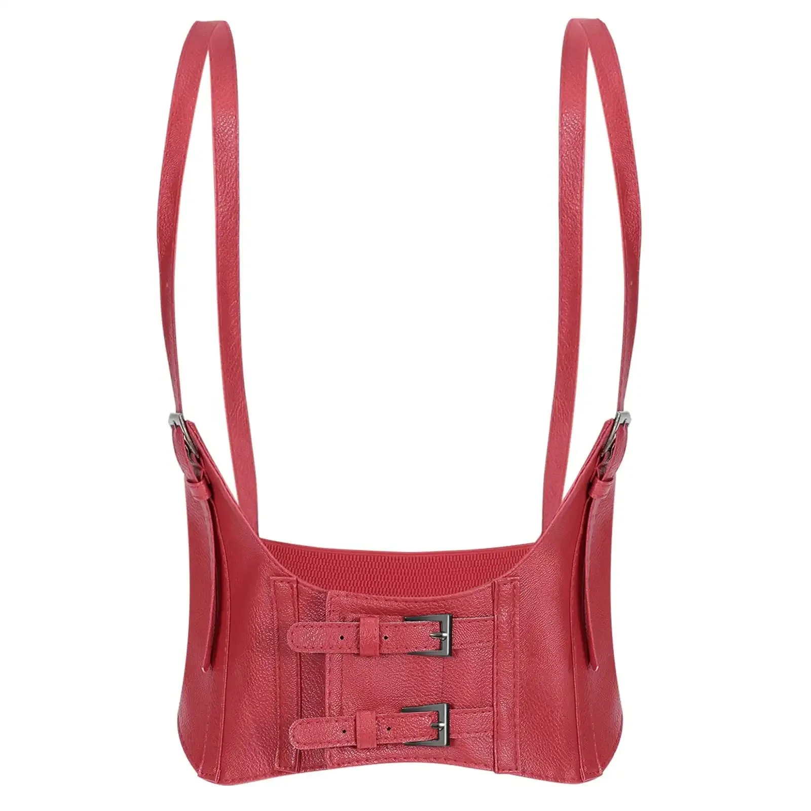 Halloween Women Faux Leather Steampunk Corset Waist Belt