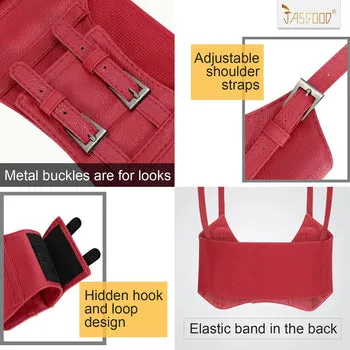Halloween Women Faux Leather Steampunk Corset Waist Belt