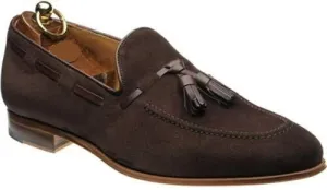 Handmade Brown Suede Loafers with Tassels for Men