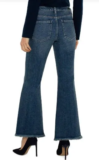 Hannah Flare Jean with Front Seaming & Frayed Hem