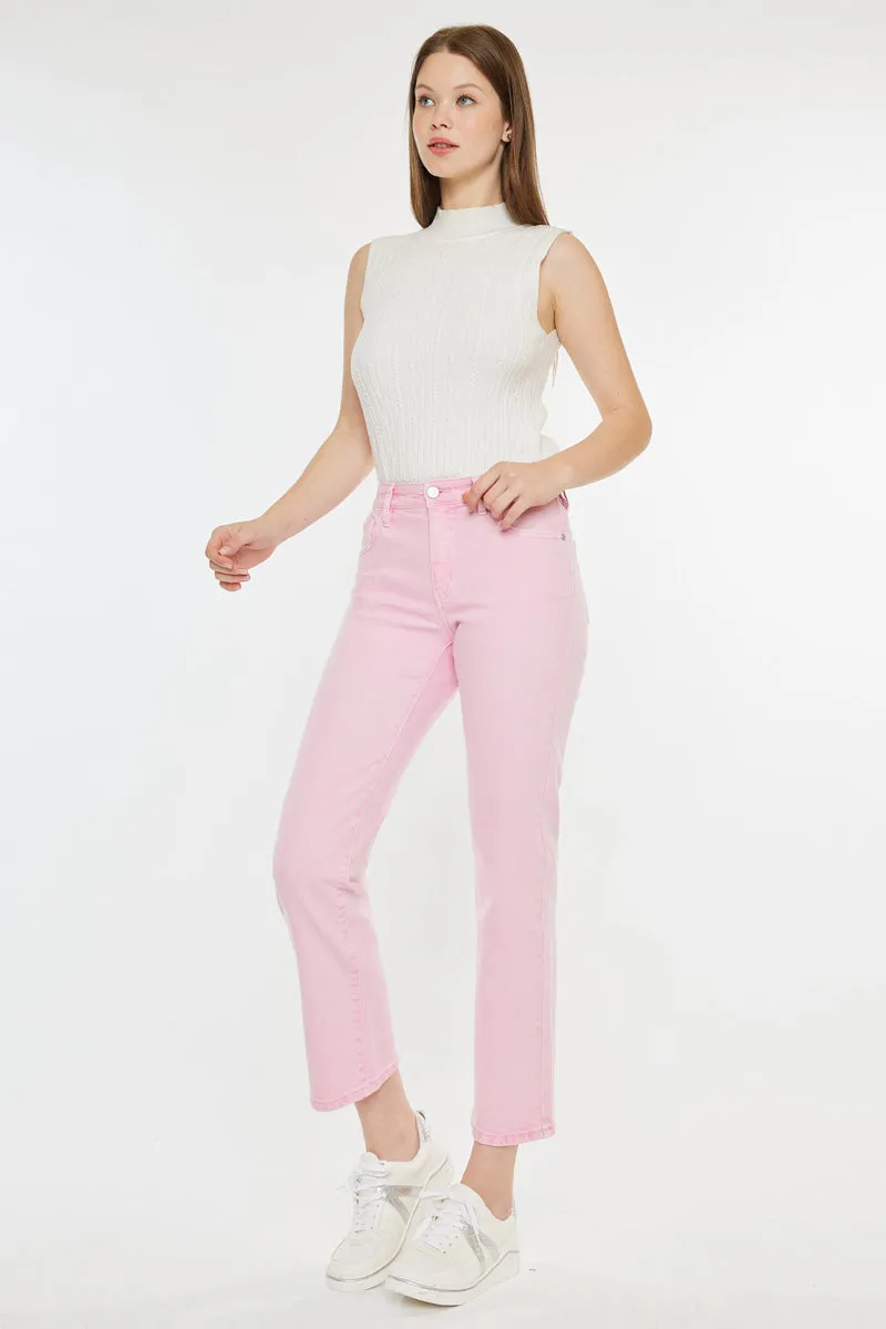 Hannah Mid Rise Straight Jeans