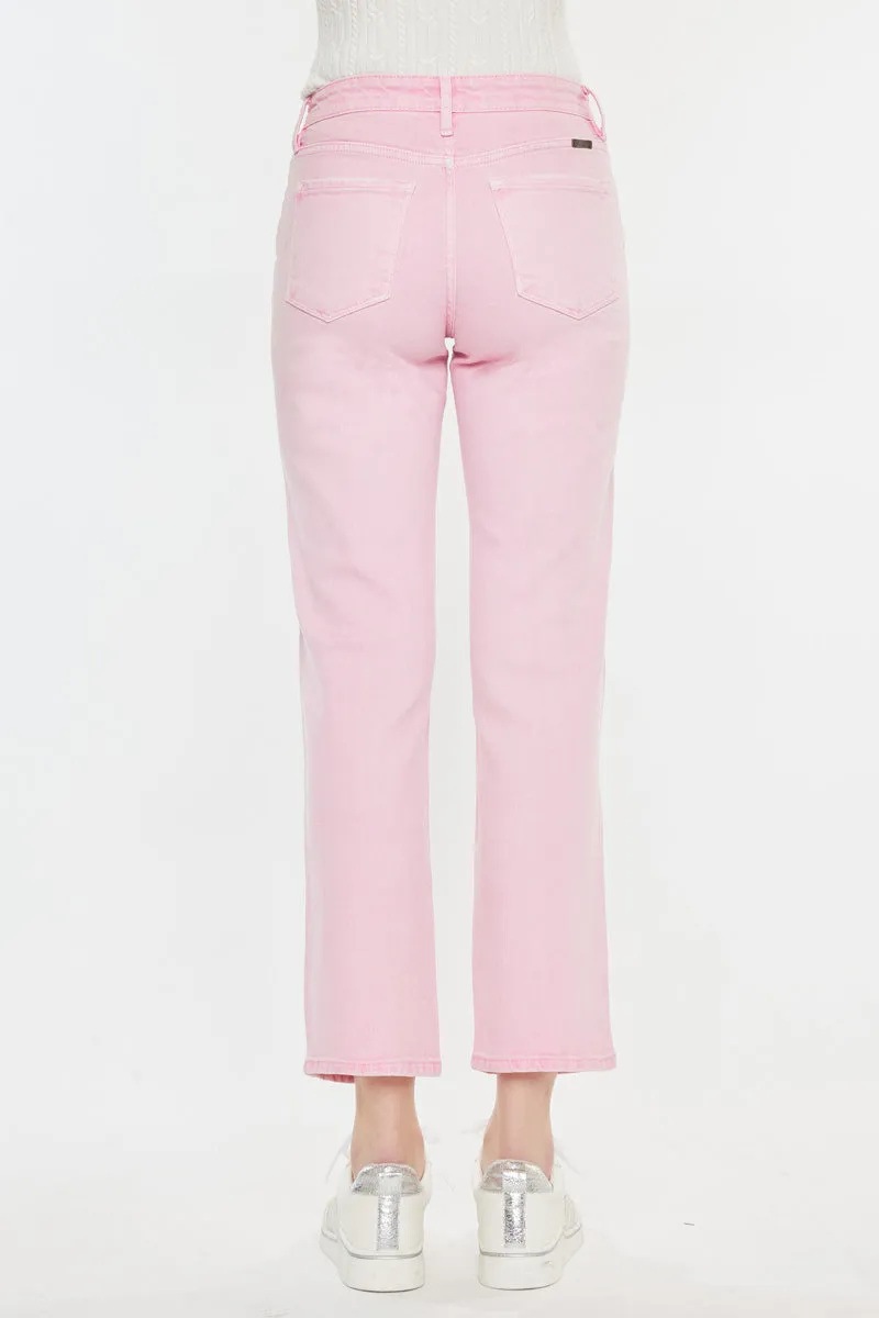 Hannah Mid Rise Straight Jeans
