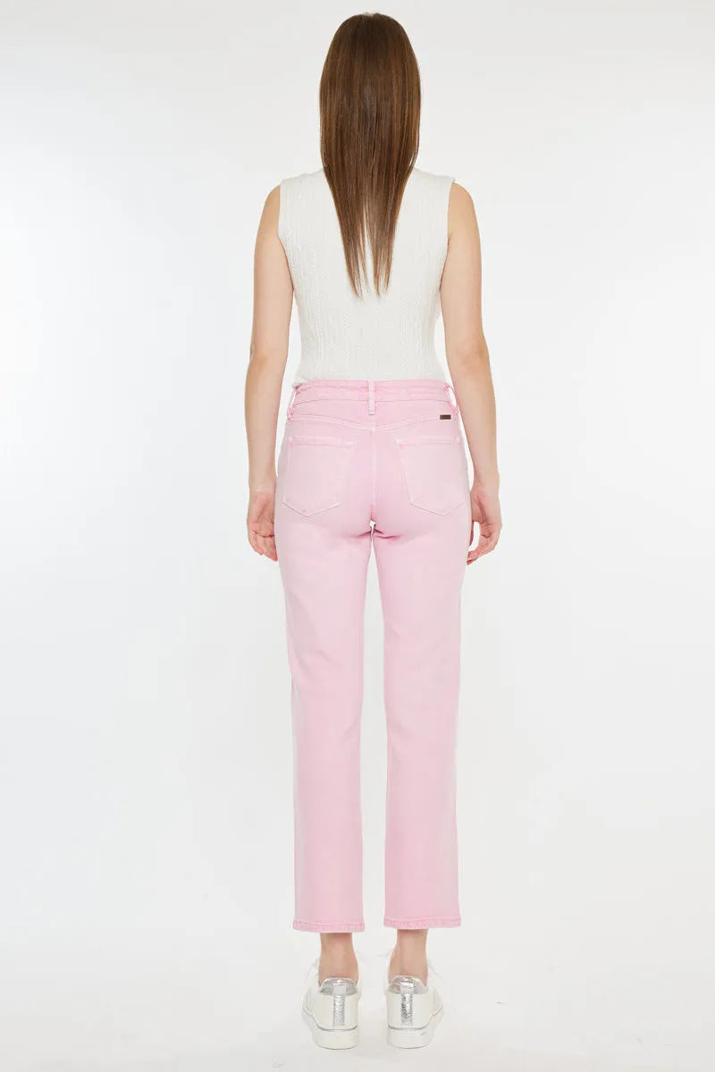 Hannah Mid Rise Straight Jeans