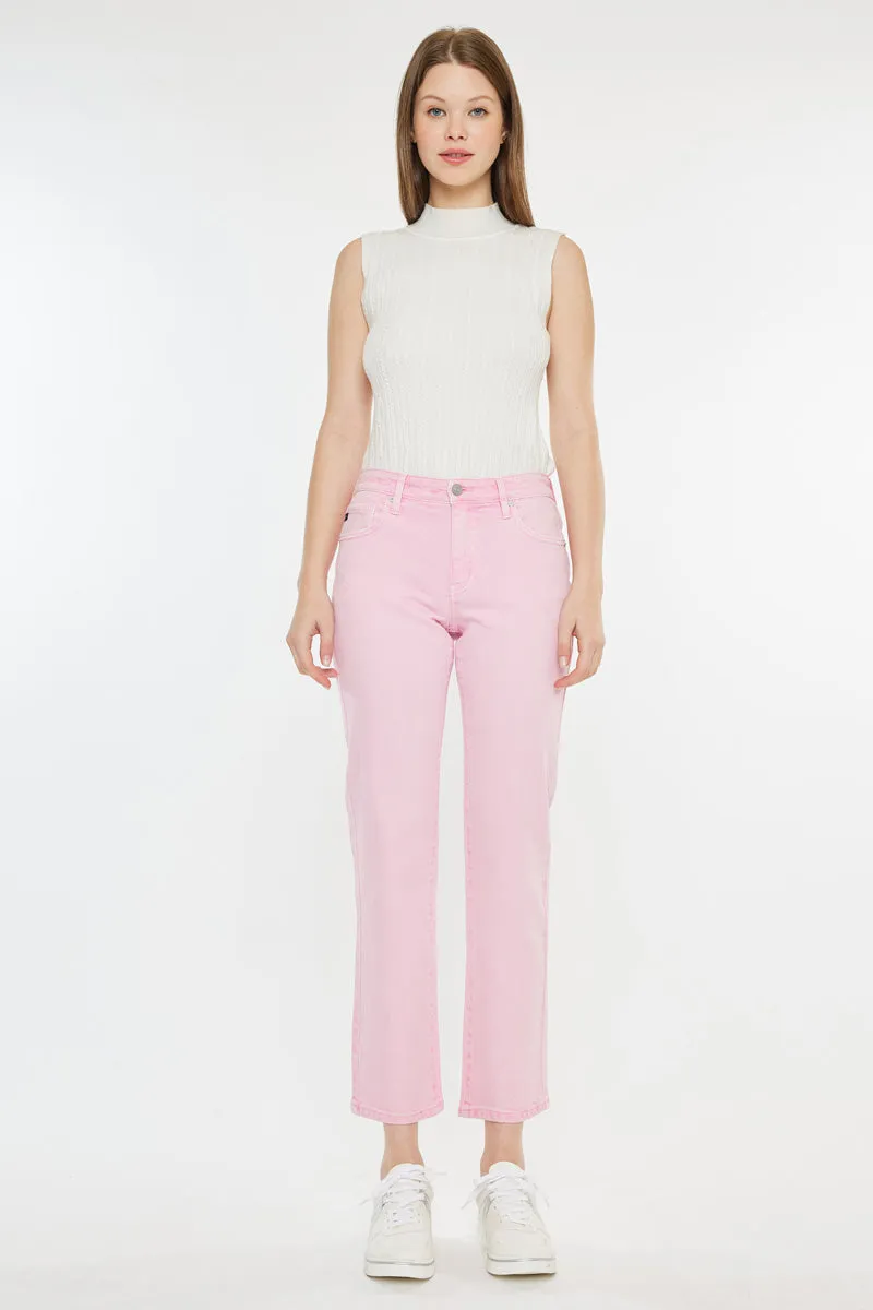 Hannah Mid Rise Straight Jeans