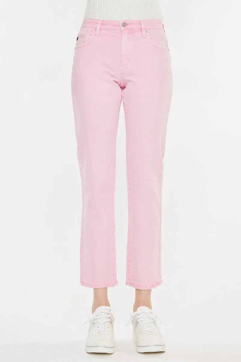 Hannah Mid Rise Straight Jeans