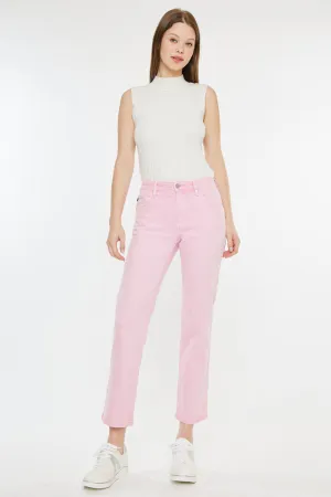 Hannah Mid Rise Straight Jeans