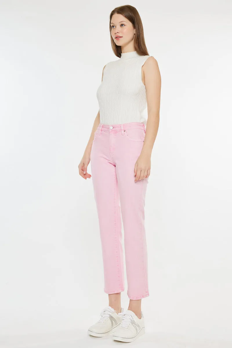 Hannah Mid Rise Straight Jeans
