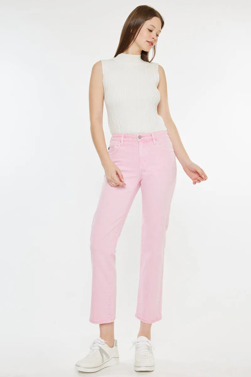 Hannah Mid Rise Straight Jeans