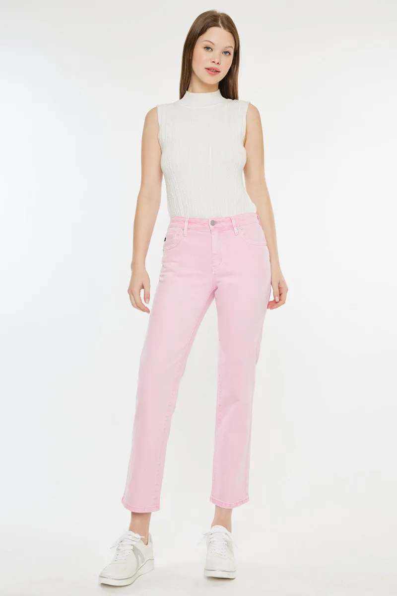 Hannah Mid Rise Straight Jeans