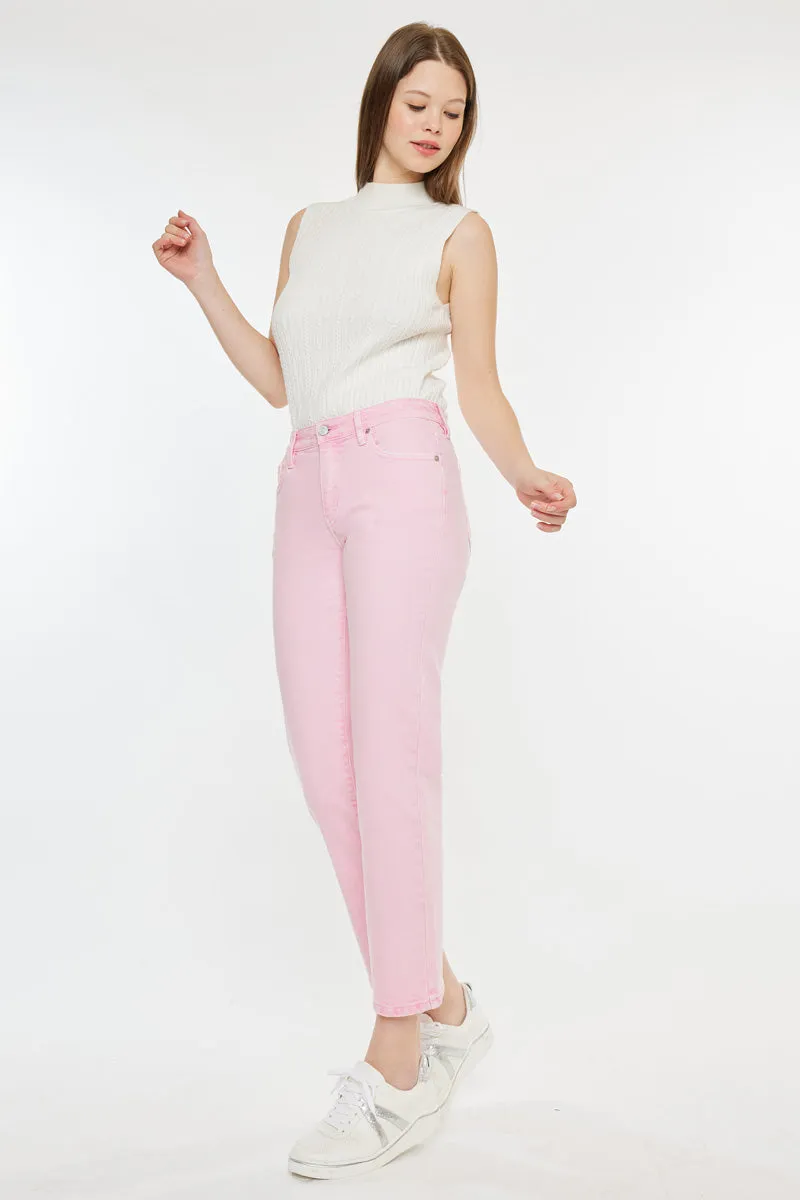 Hannah Mid Rise Straight Jeans