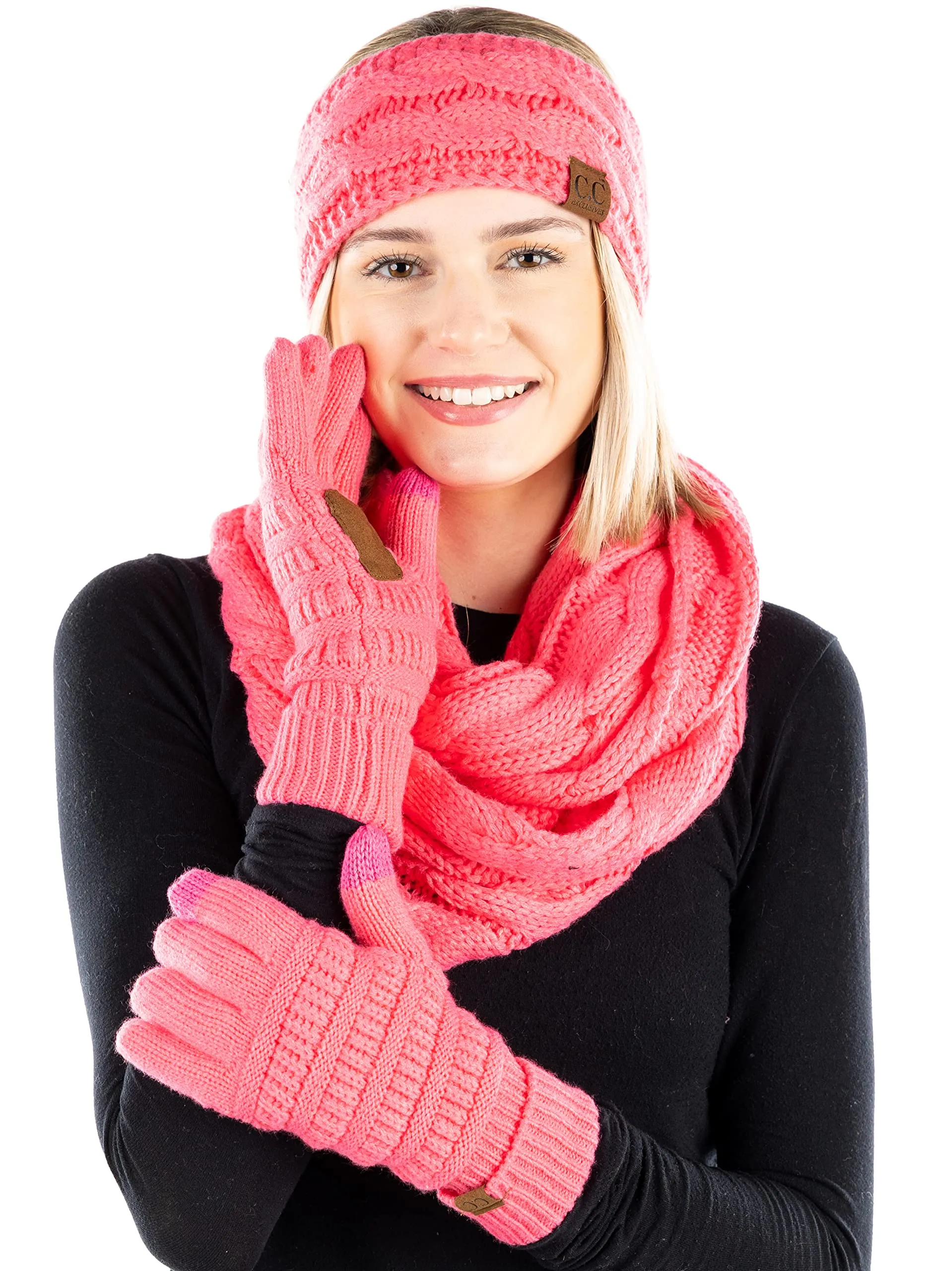 Headband, Scarf & Gloves Matching Set by Funky Junque
