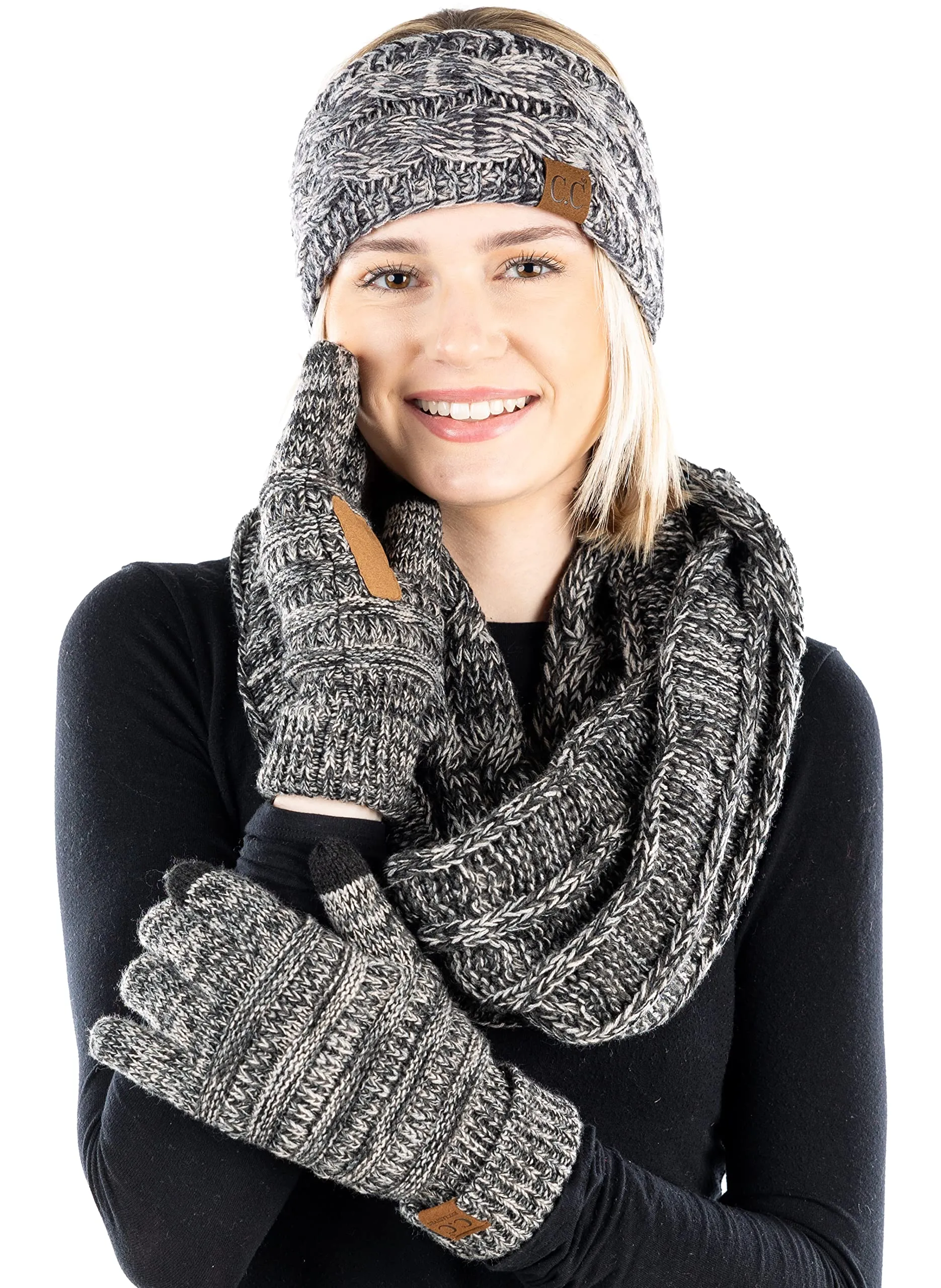 Headband, Scarf & Gloves Matching Set by Funky Junque