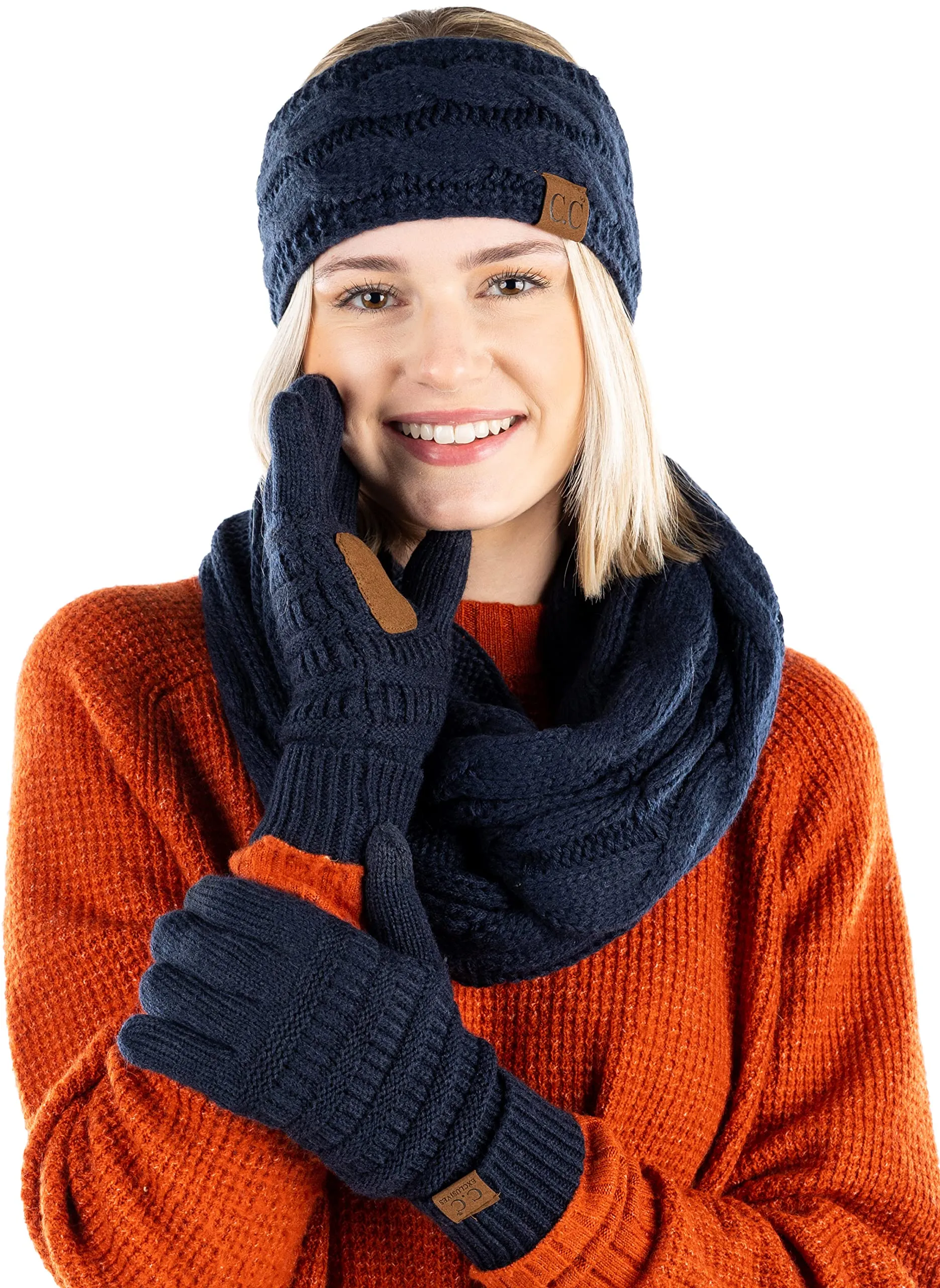 Headband, Scarf & Gloves Matching Set by Funky Junque