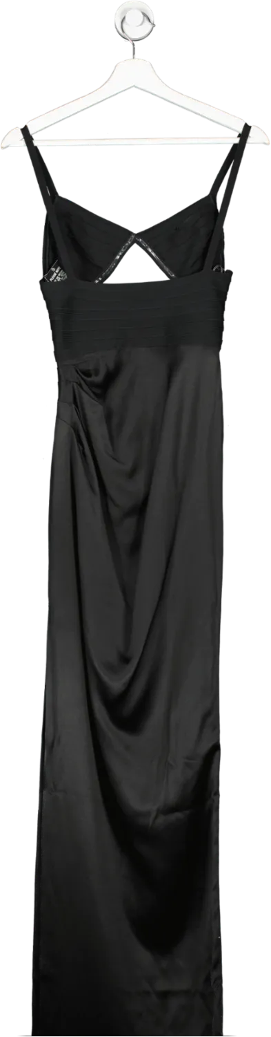 Herve Leger Black X Law Roach Cut Out Maxi Dress UK XS/S