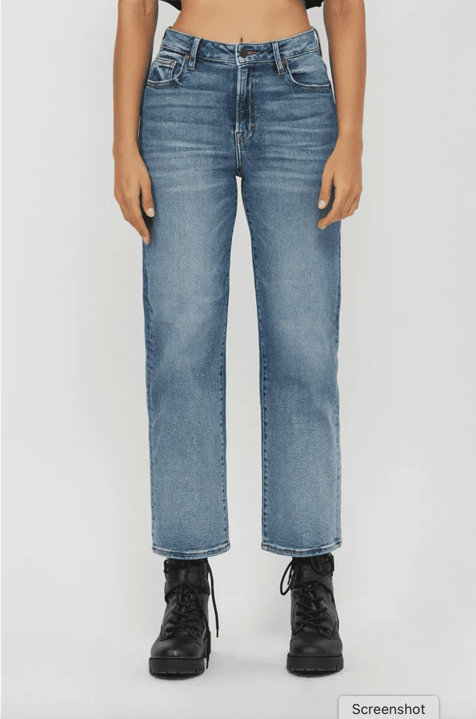 Hidden High Rise Ella Wide Straight Leg Jeans for Women | HD1663WS-M