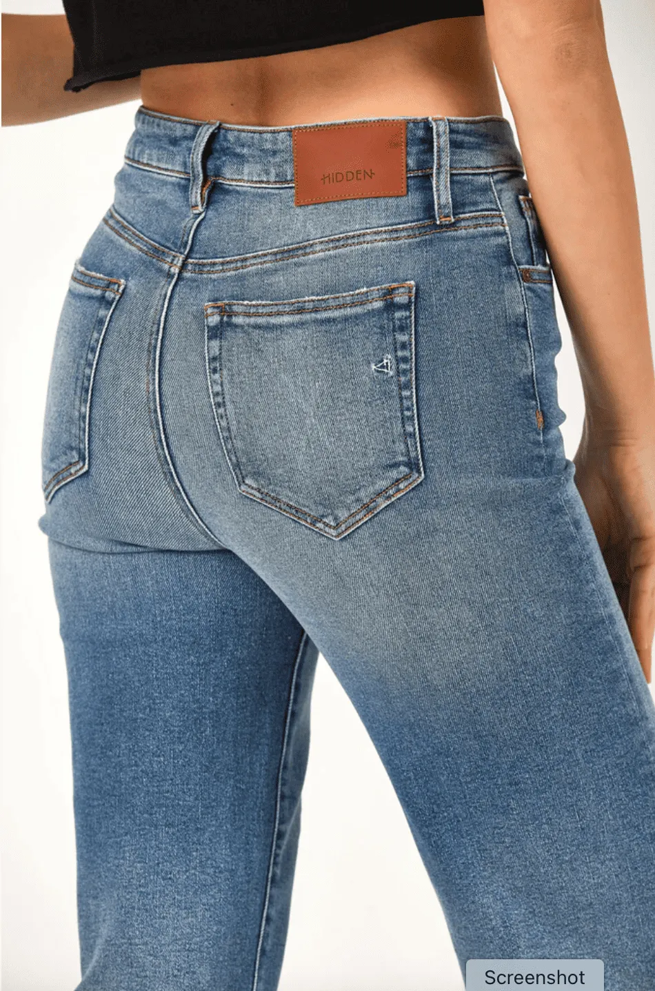 Hidden High Rise Ella Wide Straight Leg Jeans for Women | HD1663WS-M