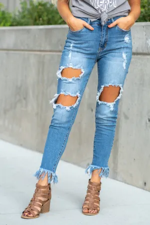 High Rise Ankle Skinny