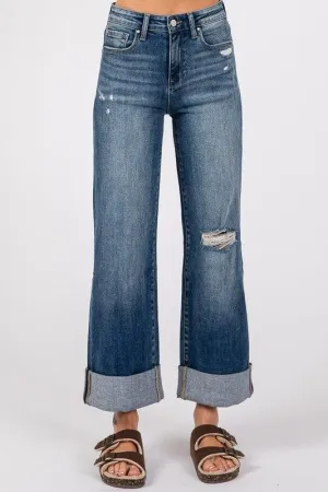 HIGH RISE LOOSE-STRAIGHT W/ DOUBLE CUFFED HEM