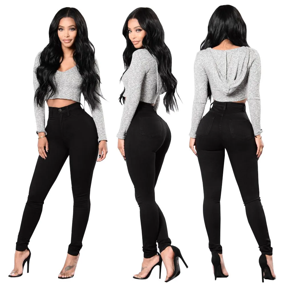 High Waist Fashion Jeans Essentials Women's Skinny Pencil Pants