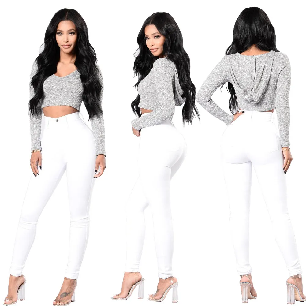 High Waist Fashion Jeans Essentials Women's Skinny Pencil Pants