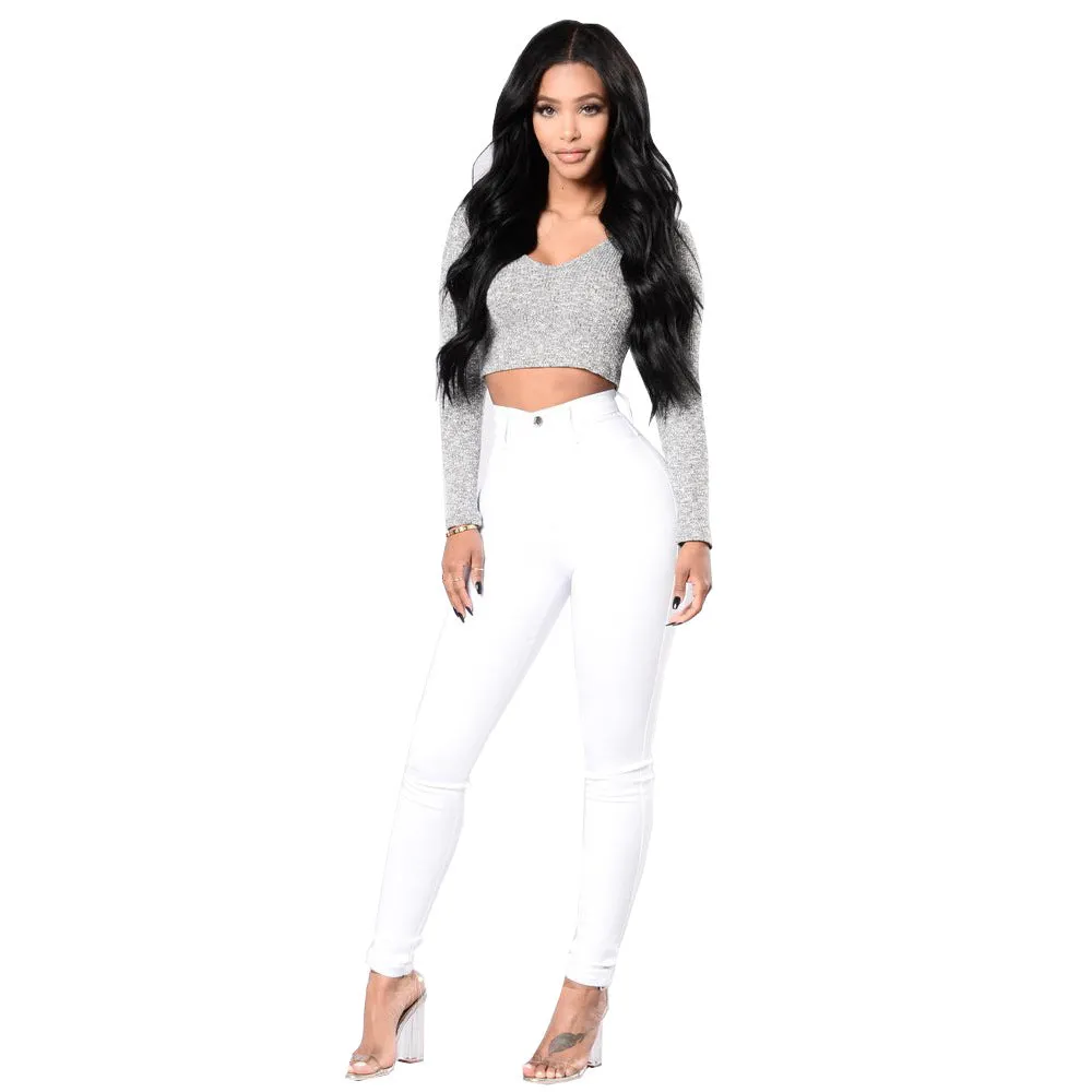High Waist Fashion Jeans Essentials Women's Skinny Pencil Pants