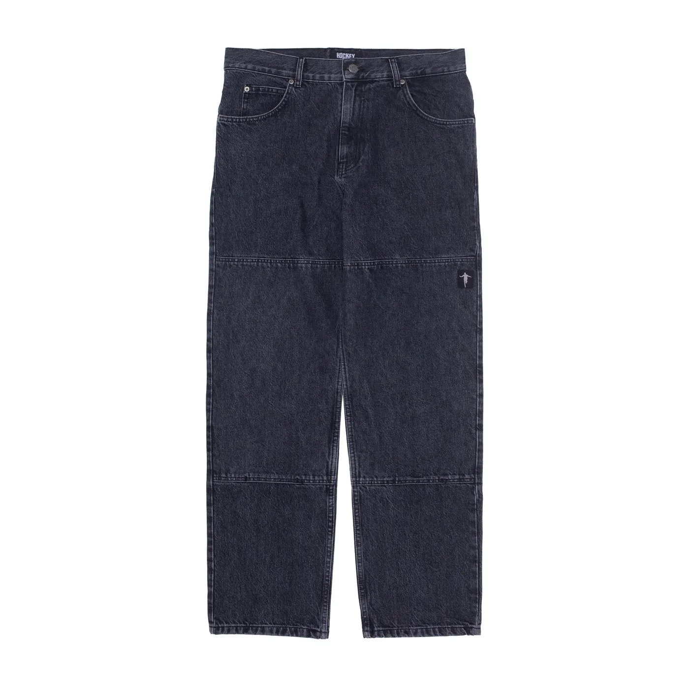 Hockey Double Knee Jean Black