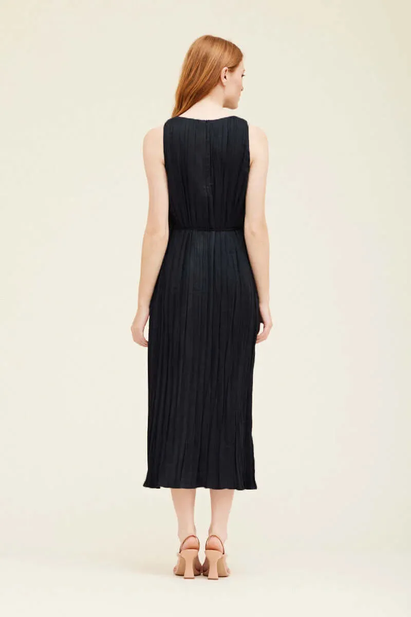 Holiday Pleat Midi Dress