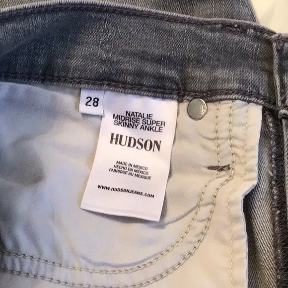 Hudson Natalie Midrise Super Skinny Ankle Jeans