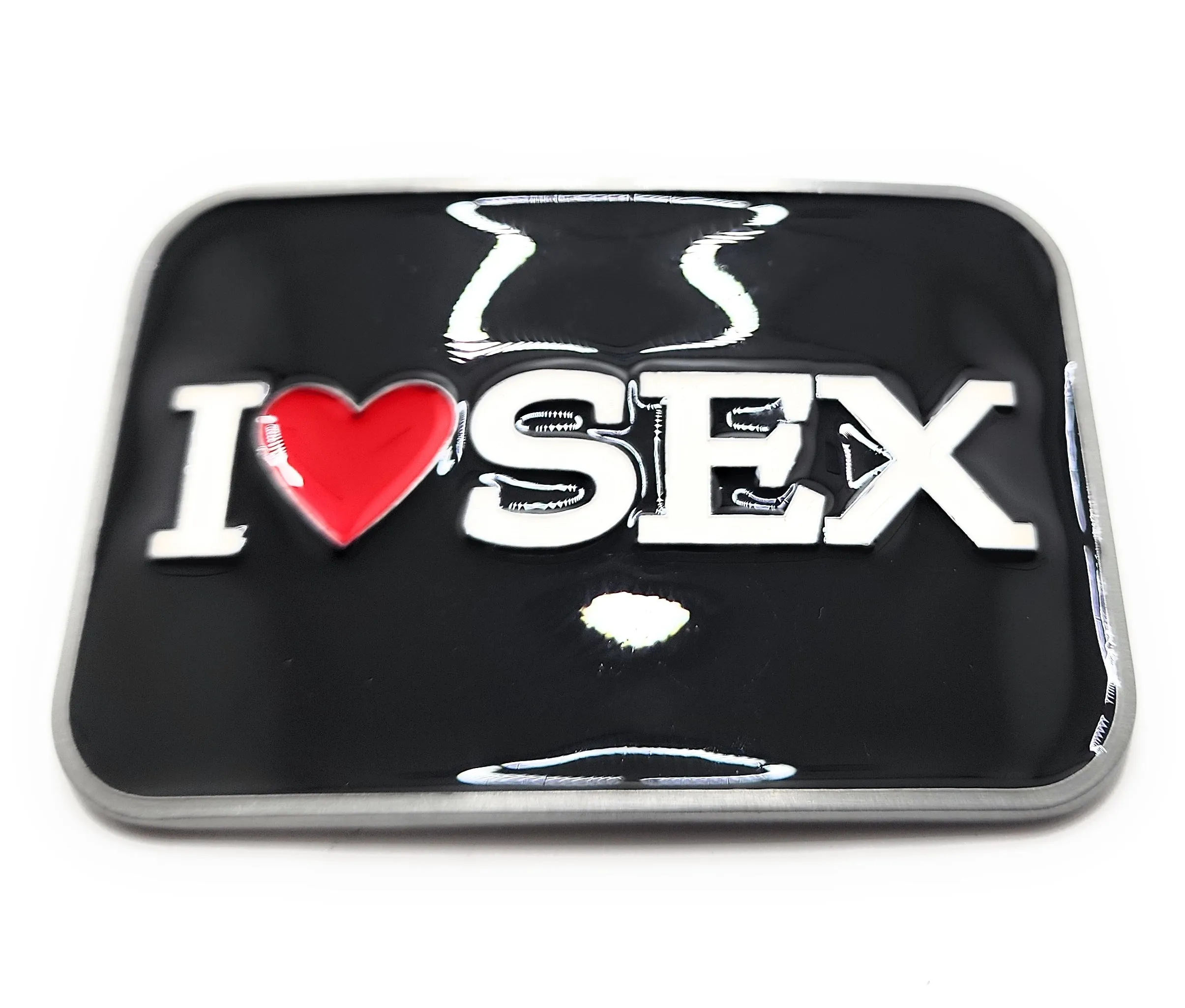 I HEART SEX Belt Buckle Funny