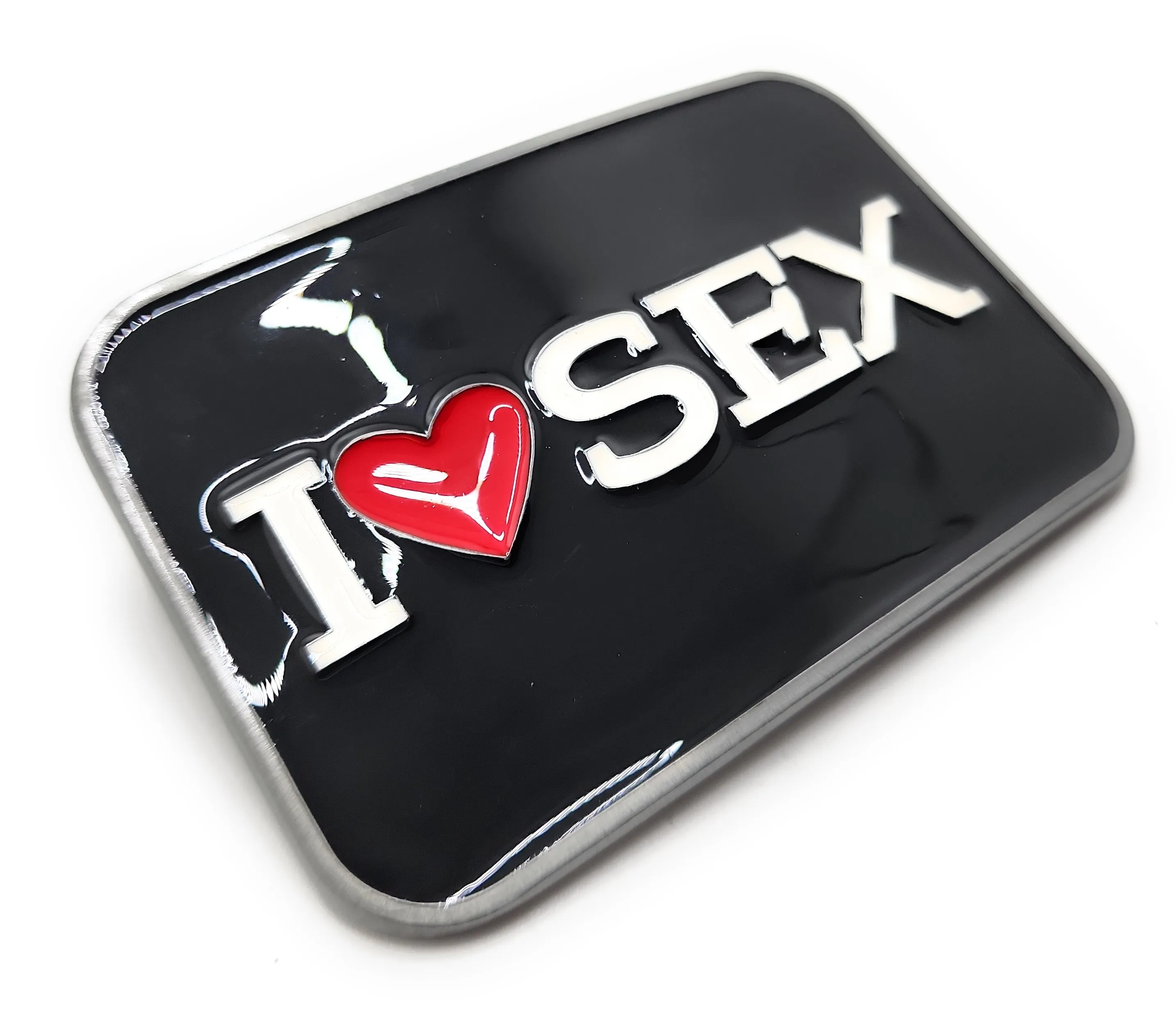 I HEART SEX Belt Buckle Funny