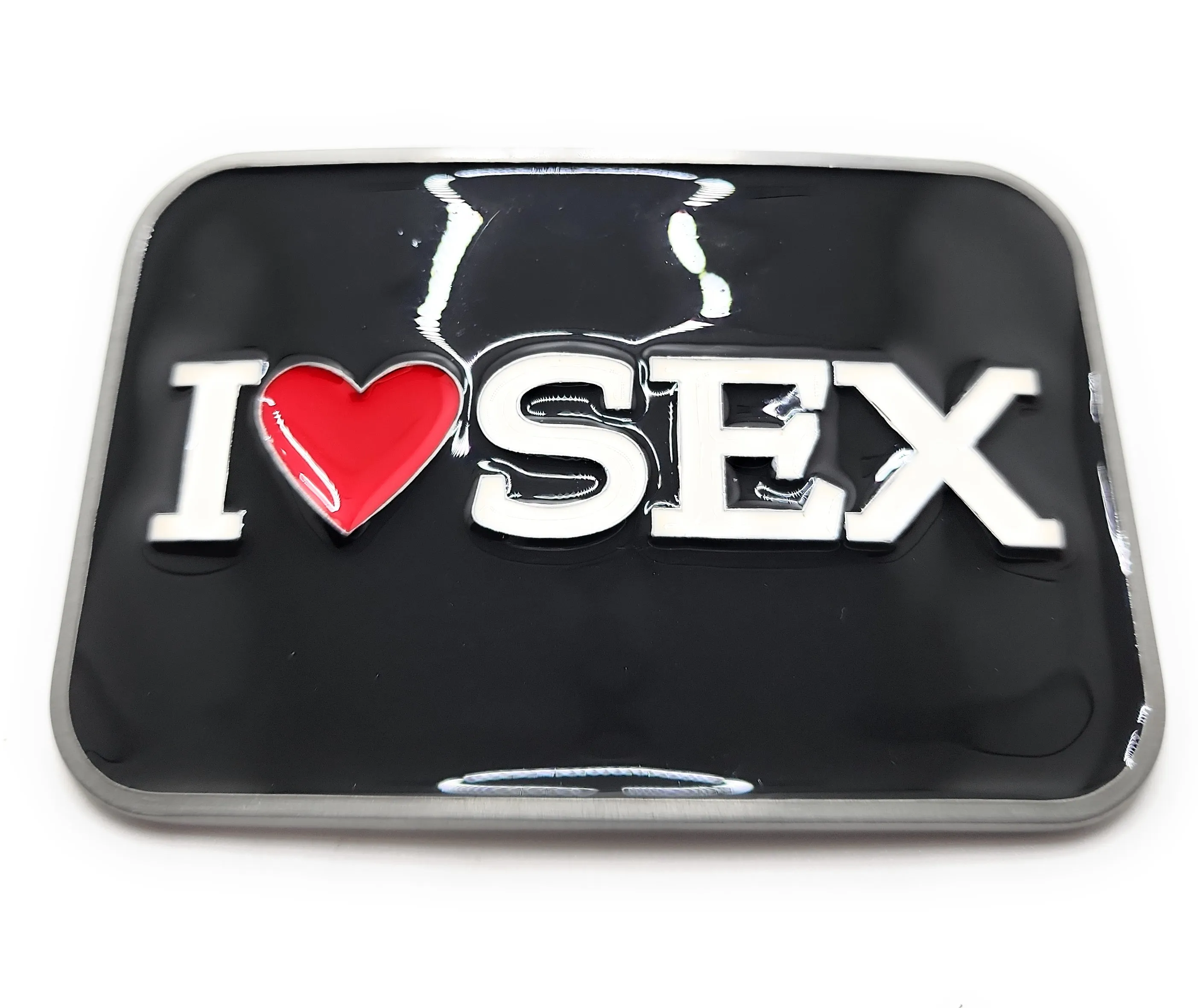 I HEART SEX Belt Buckle Funny
