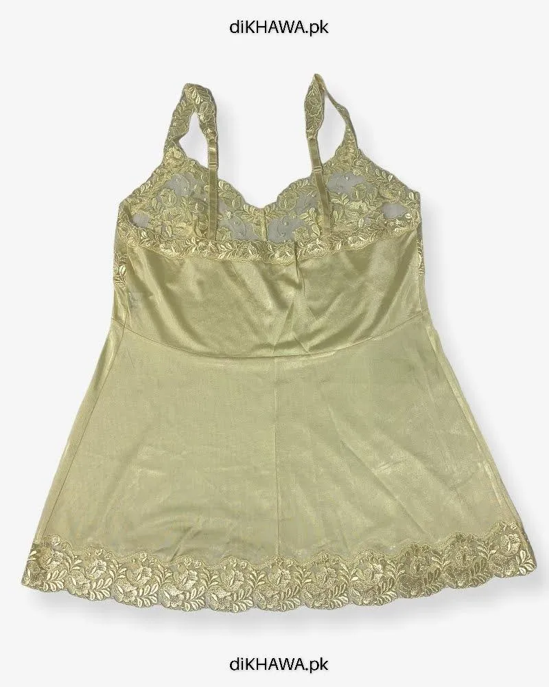 Imported Stocklot Branded Cotton Nightwear Women Floral Lace Short Mini Nightdress Nighties