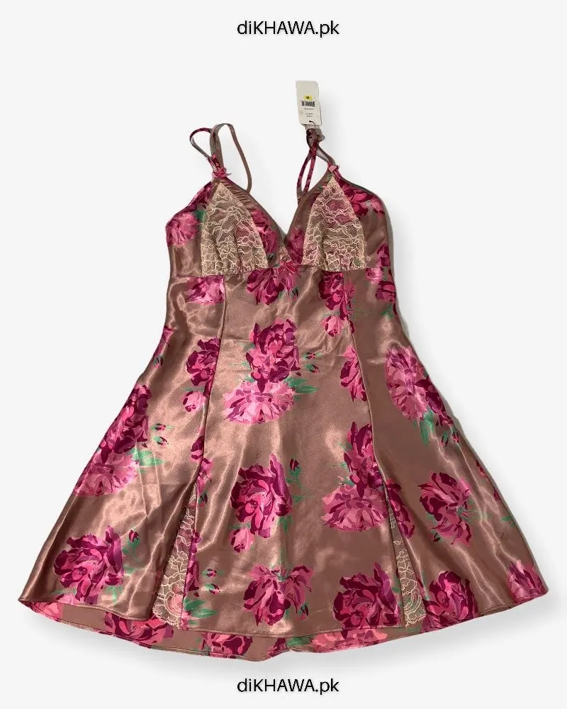 Imported Stocklot Branded Nightwear Women Floral Lace Short Mini Nightdress Nighties