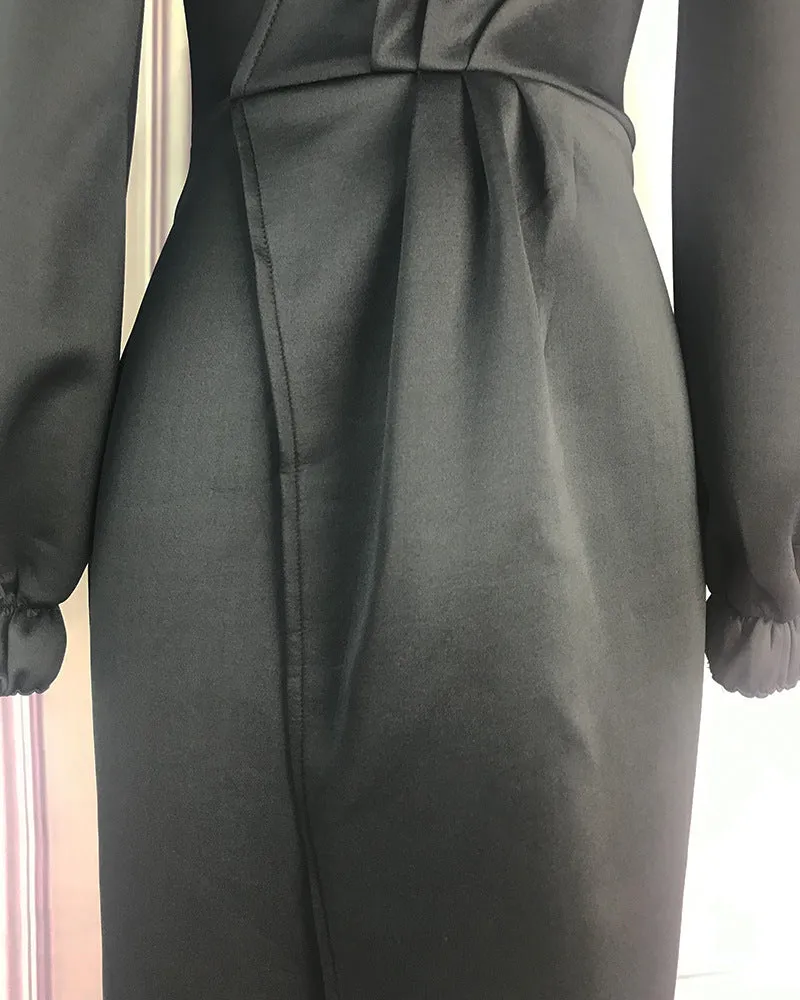 Irregular Summer Puff Sleeve Dress Sexy Evening Dress