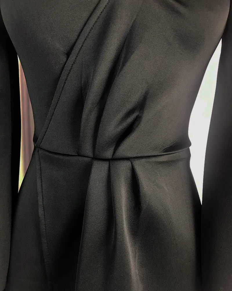 Irregular Summer Puff Sleeve Dress Sexy Evening Dress