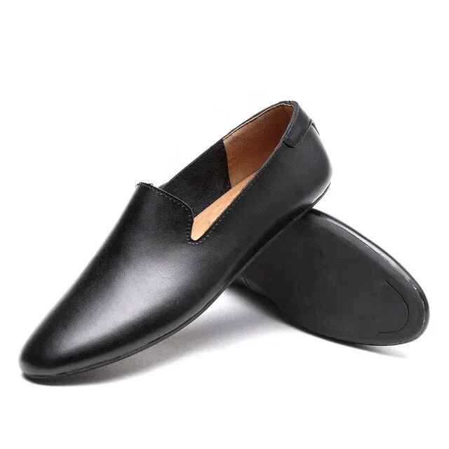 Italian Mens Shoes Outdoor Casual Luxury Brand Men Loafers Genuine Leather Moccasins Flats Men Breathable Slip on Boat Shoes
