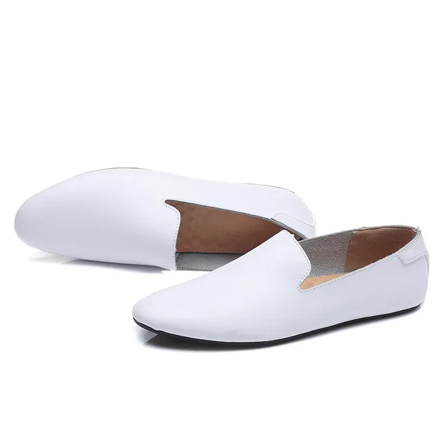 Italian Mens Shoes Outdoor Casual Luxury Brand Men Loafers Genuine Leather Moccasins Flats Men Breathable Slip on Boat Shoes