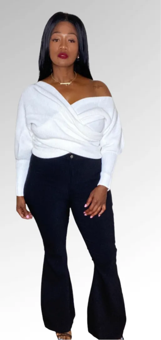 Ivory Wrap Sweater